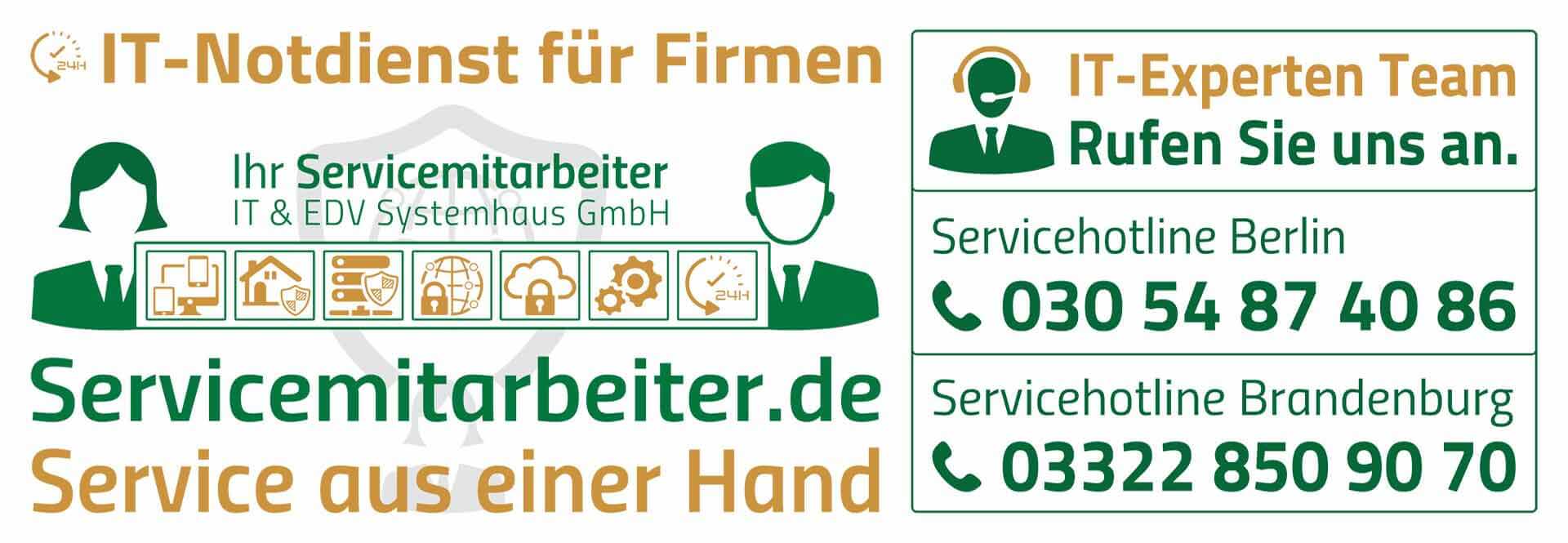 IT Firma Berlin - Servicemitarbeiter - IT & EDV Systemhaus